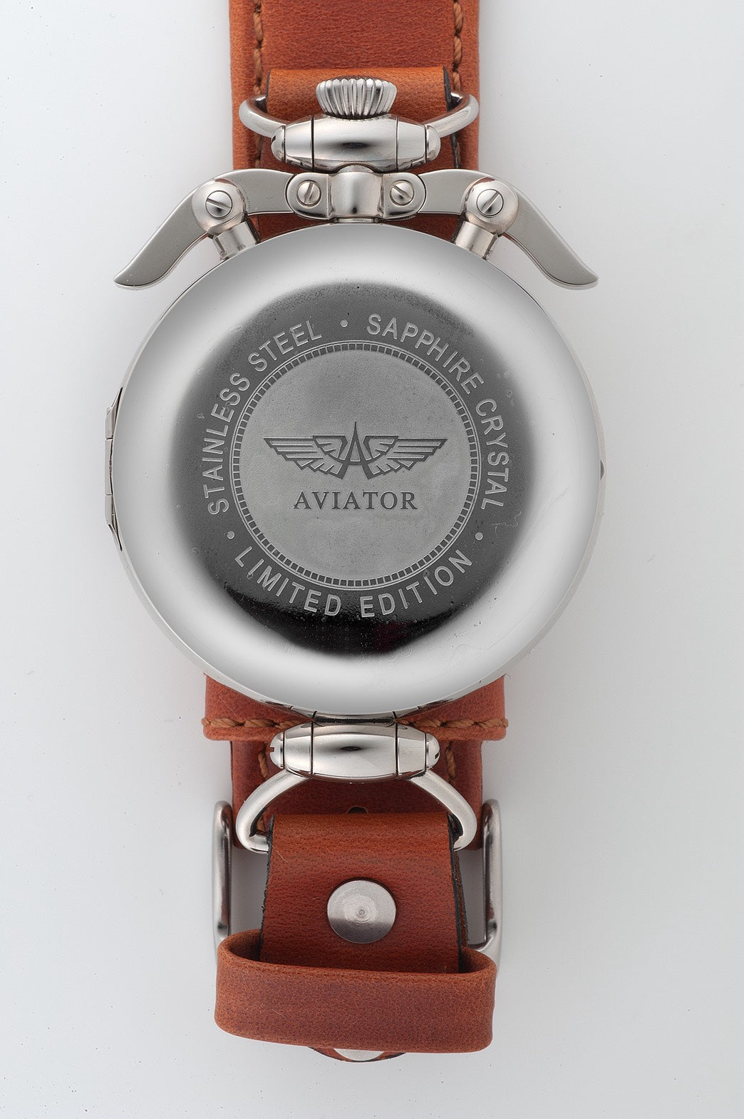 AVIATOR WINGS クロノグラフ ブラウンベルト