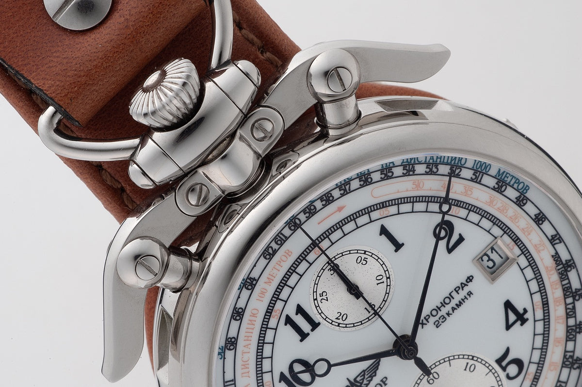 AVIATOR WINGS クロノグラフ ブラウンベルト