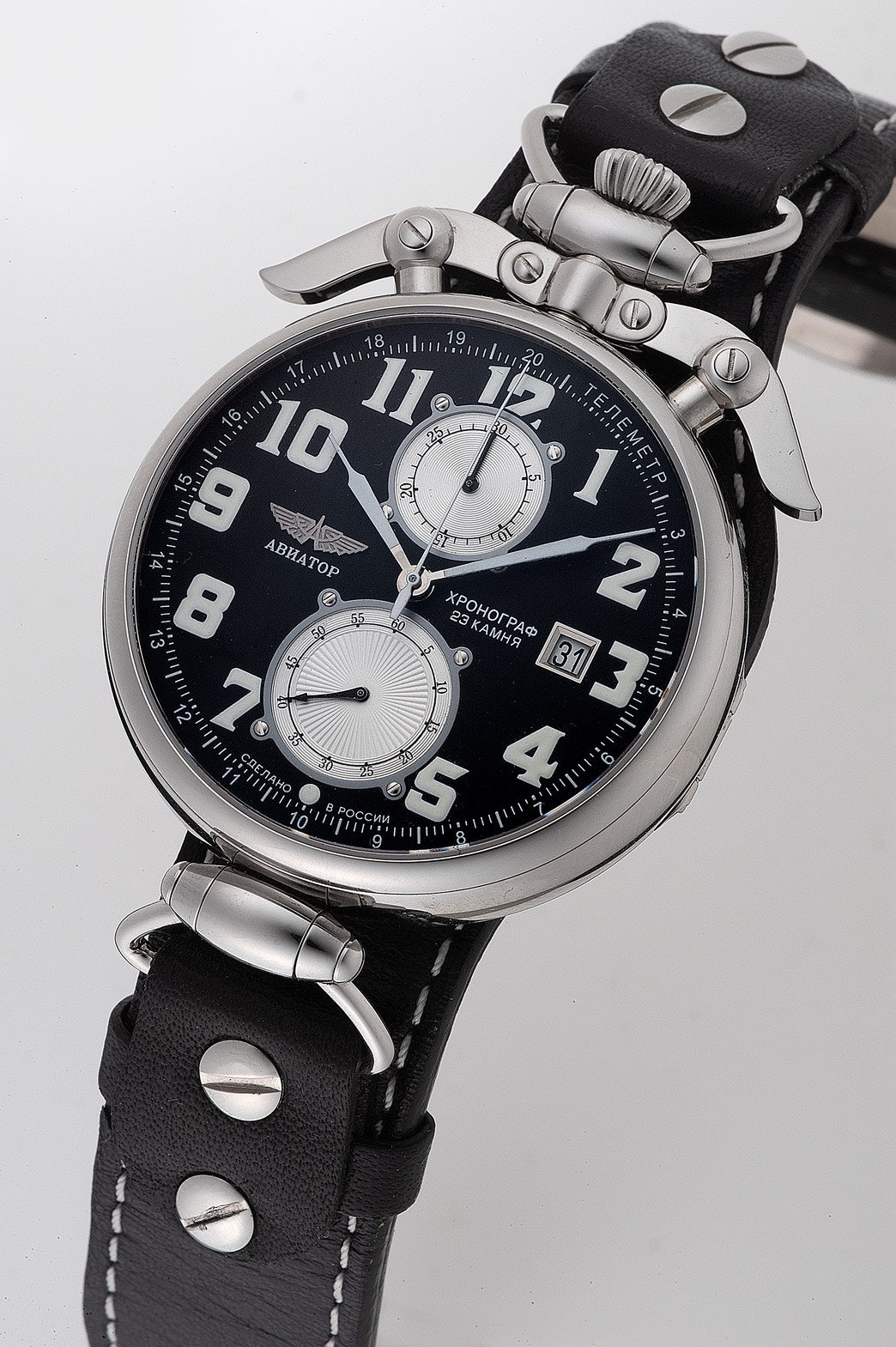AVIATOR WINGS クロノグラフ ブラック