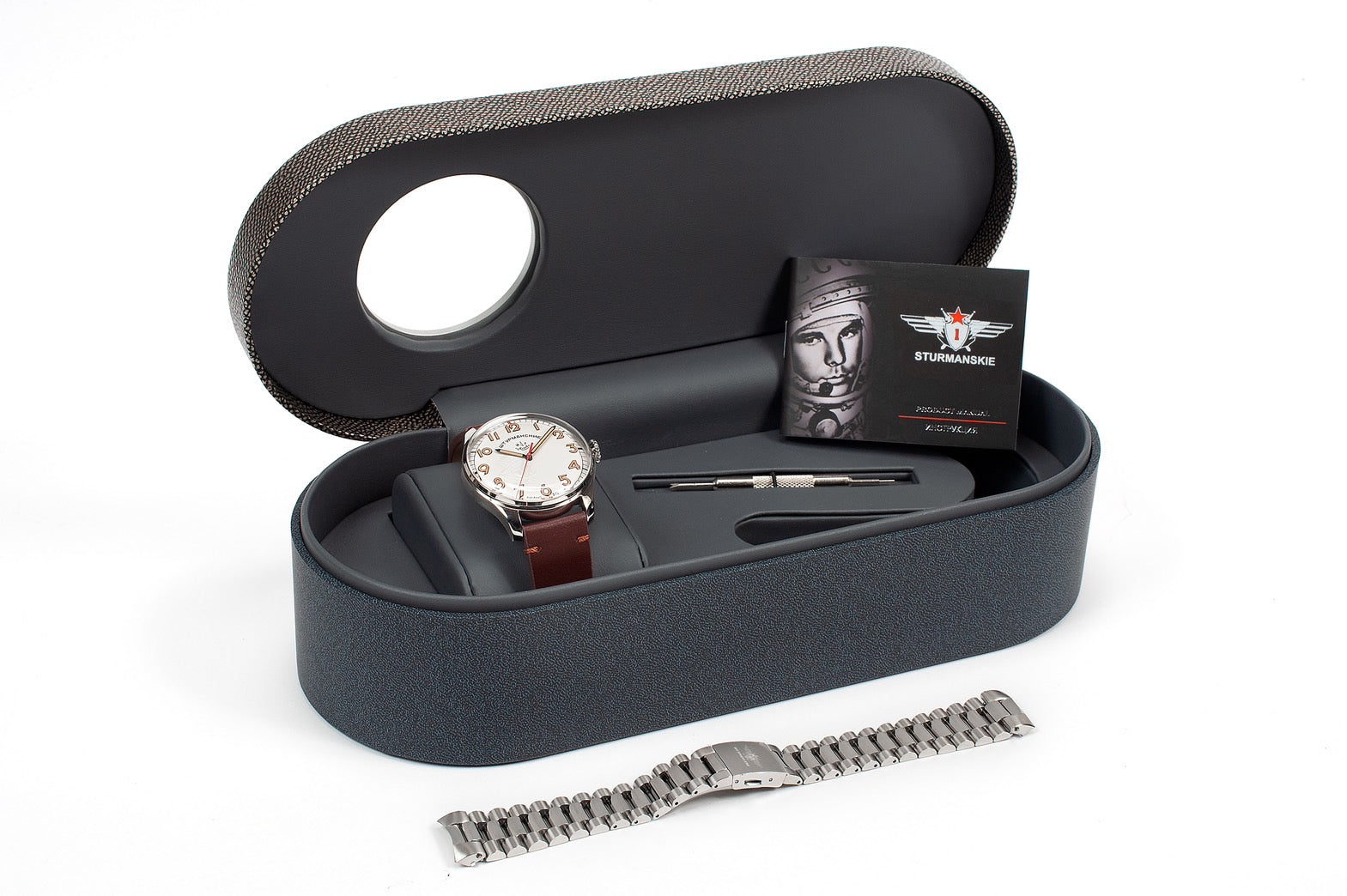 スターバックス ミニ置時計 シルバー激レア 特殊ボックスにウェブ限定SSブレスセット] Gagarin アニバーサリー